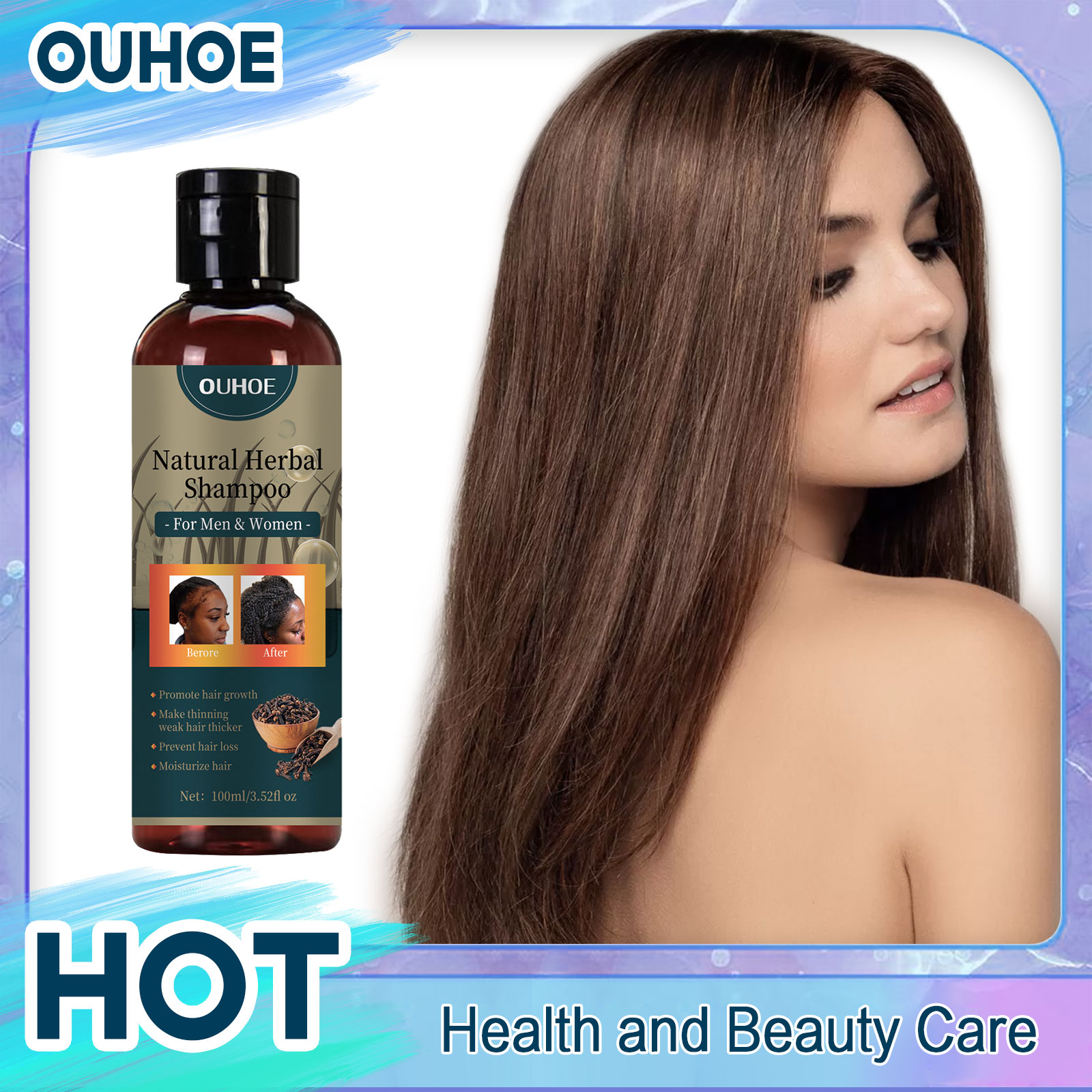 Hair Care Dandruff - OUHOE Haargroei Shampoo Anti Roos Verwijderen
