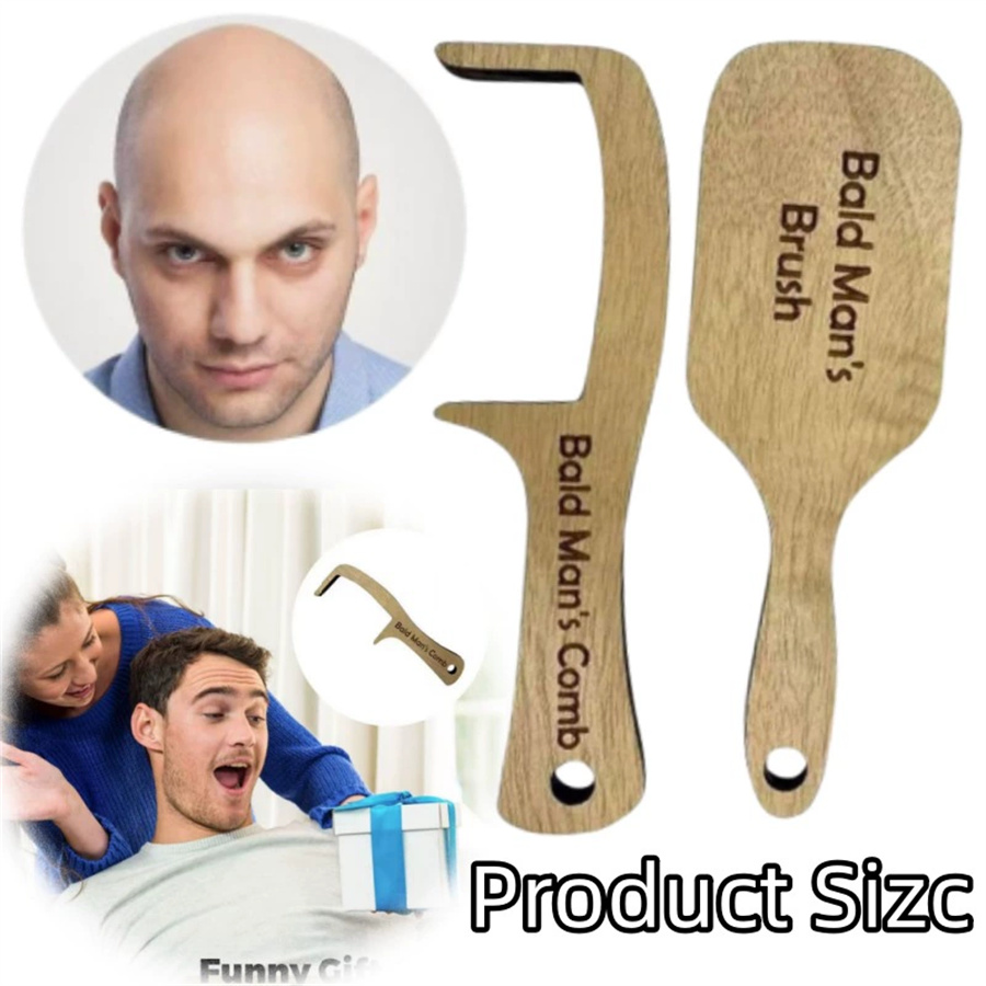Hair Care Gift - Houten kam voor kale mannen Grappig