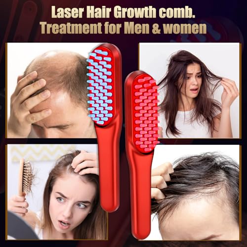 Hair Care Vegan - Laser Haar Groei Kam, Rood Licht