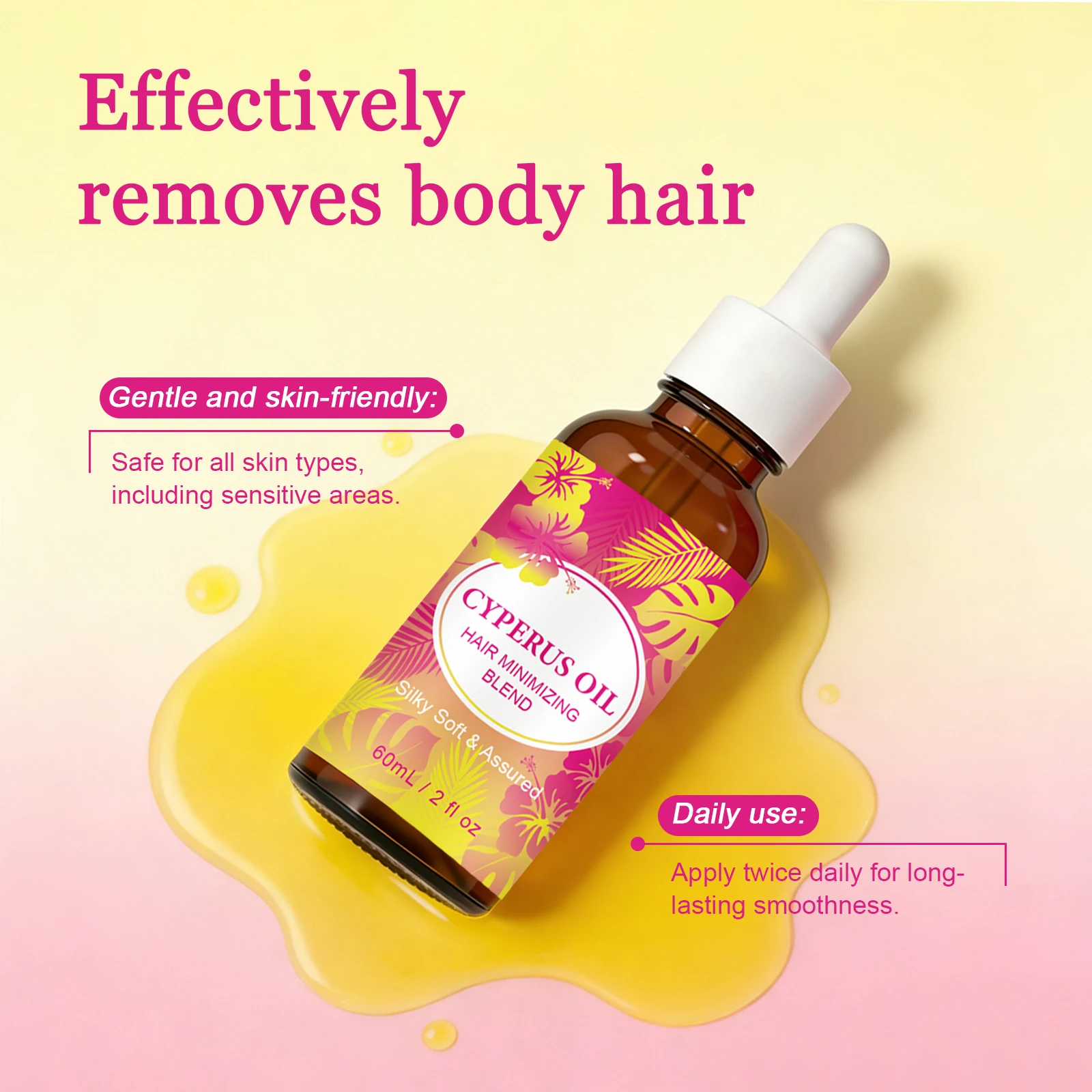 Hair Care Vegan - Cyperus Natuurlijke Lichaamsolie 60ml – Veganistische