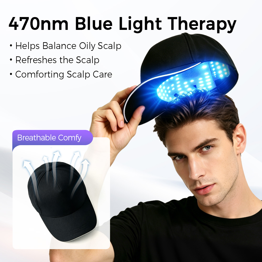 LED Haar Groei Cap Rood Blauw  - Hair Care Vegan recensie en prijs